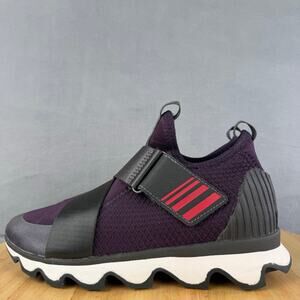 Sorel Kinetic Sneaker Dark Plum Velcro Strap Comfort Shoes Women’s Size 6.5 US